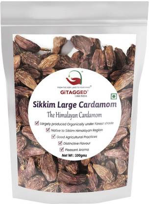 GiTAGGED Sikkim Large Cardamom, Badi Elaichi 100GM