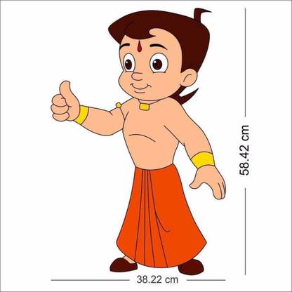 Nilaya by ASIAN PAINTS 0 cm Chhota Bheem Laddoo Numeric Vinyl Wall Removable Sticker