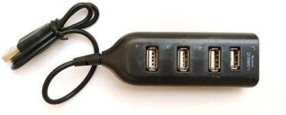 Everyday Powered USB Hub, Portable 4 Ports USB 2.0 Expansion Hub Splitter Adapter (Black) USB 2.0 Hub Splitter USB Hub
