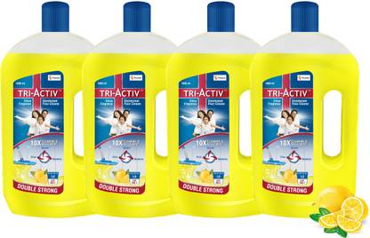 Tri-Activ Disinfectant Floor Cleaner Double Strong Half Cap 10X Cleaning Kill 99.9% Germs Citrus