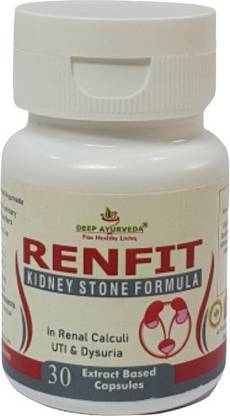 Deep Ayurveda RenFit-500mg Vegan Capsule | Kidney Stone & Renal Care