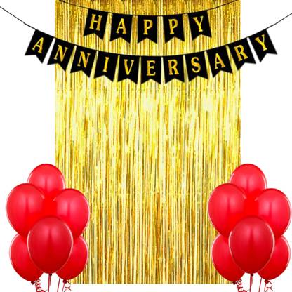 Saikara Collection Happy Anniversary Banner Set Of 17 For Anniversary Party & Party Decoration