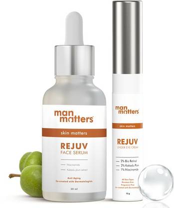 मनिया Niacinamide Glowing Face Serum | Under Eye Cream with Bio Retinol | Anti Aging