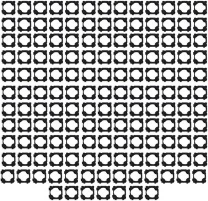INVENTO 150Pcs 18650 Holder Lithium Battery Safety Spacer Plastic Holder 22x22mm Automotive Electronic Hobby Kit