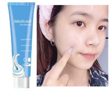 YAWI Best Natural Salicylic Acid Ice Cream Mask Pack, Face Gel Moisturizer Cleanser
