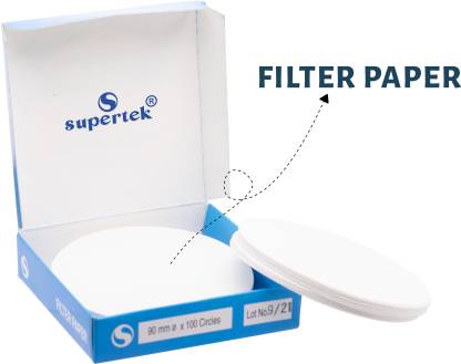 90 mm Diameter Pack of 100 sheets Supertek Scientific Grade 2 Filter Paper Qualitative 
