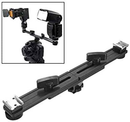 MILLETS 13 inch Twin Speed Light Flash Hot Shoe Mounting Foldable Multi Angle Bracket Flash Shoe Adapter