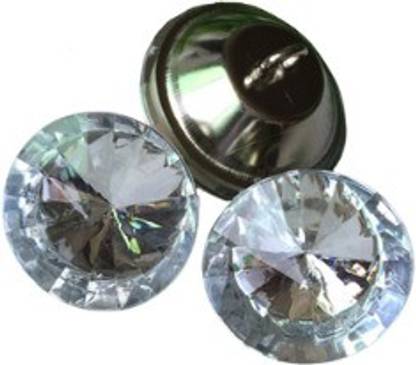 Decorvila 20 MM Crystal Upholstery (sofa) Buttons For Sofa Tufting |Pack of 25 Buttons Rack Side Fitting