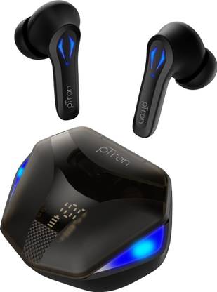 PTron Basspods 681, Dedicated 50ms Game Mode & 40Hrs Playtime with Case Bluetooth