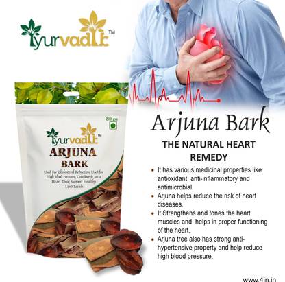 iyurvadik Organic Arjun ki Chaal - 200 Gm - Terminalia Arjuna Bark Seed