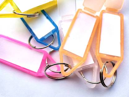 SHARMA BUSINESS SET OF 10 PIECES OF KEYCHAIN with tag for naming the key Key Chain