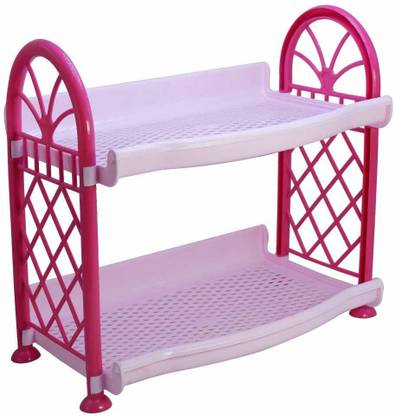 SP Containers Kitchen Rack Plastic 2 Layer Plastic Multi Purpose Kitchen Household Office Storage Rack