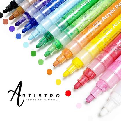 Artistro Acrylic Paint Marker Pens Medium Tip Art Markers Highly Pigmented Acrylic Pens