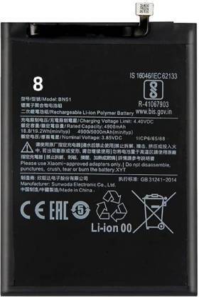 FUELLISH Mobile Battery For  Xiaomi Redmi 8/5000mAh Xiaomi Redmi 8/5000mAh