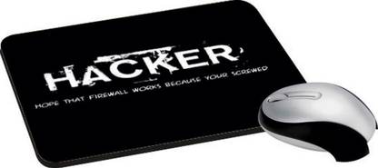 MIKKA Hacker Mouse Pad Soft Rubber Keyboard Large Computer g Mouse Desk Pad 7.2x8 " Non Slip Base Mousepad