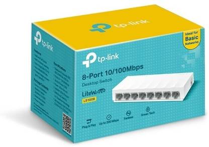TP-Link : LS1008 8 Ports 100 Mbps Network Switch