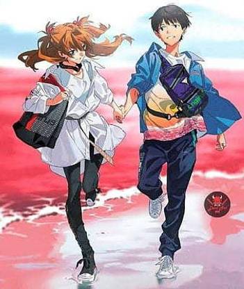 Nge Anime Asuka Neon Genesis Evangelion Shinji Matte Finish Poster Paper Print