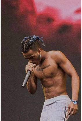 REDCLOUD xxxtentacion wall poster with adhesive on back for room Paper Print
