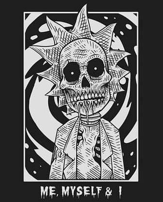 Rick And Morty Rick And Morty Space Skull Animated Tv Series Matte Finish Poster Paper Print