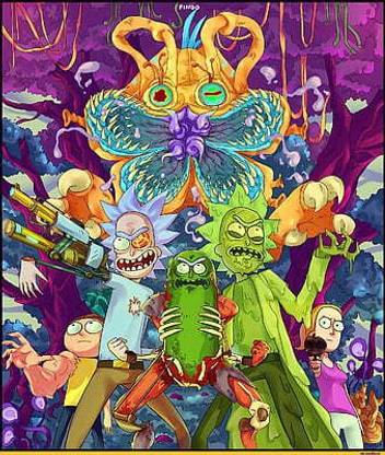 Rick And Morty Pickle Rick Squad Animated Tv Series Matte Finish Poster Paper Print