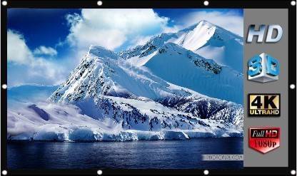 Savsol 92" Diagonal (7 Ft. x 4 Ft.) 16:9 Aspect Ratio UHD-3D-4K -W 214 cm x 122 cm H Projector Screen (Width 214 cm x 122 cm Height)