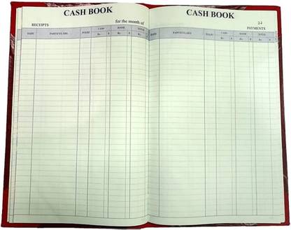 R K SALES Cash Book Register R K Cash Book With Bank Column, 200 Pages, PACK OF 1 1-Part Hard Bound