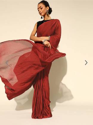 Striped Fashion Georgette Saree
