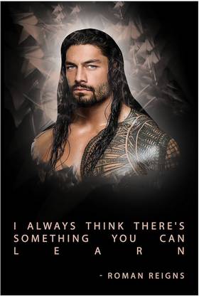 surmul 45.72 cm Roman Reigns Wall Sticker Wrestling Poster Self Adhesive Sticker