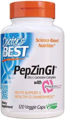 Doctor's Best Pep Zin GI, Zinc-L-Carnosine Complex, Non-GMO, Vegan, Gluten Free