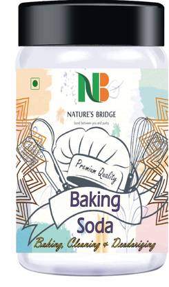 Nature's Bridge Baking Soda 400 Gm Jar | Finest Soda | Meetha Soda | Used as Baking, Cooking Baking Soda Powder