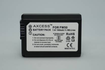 Axcess NP-FW50 for Sony NPFW50 Alpha 5000 5100 A6300 A6000 A5000 Camera Battery