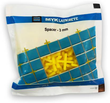 MYK LATICRETE PVC Tiles Spacer (3 mm) (Pack of 10) (100 Unit Per Pack) Crack Filler