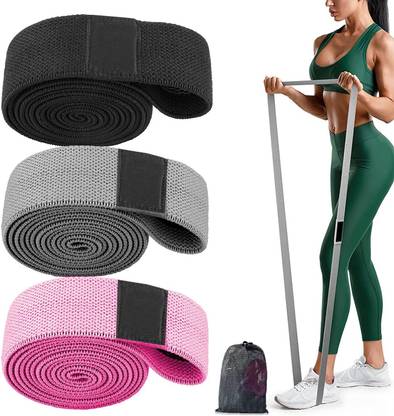 Getko With Device Resistance Loop Bands for Legs and Butt Set Gym Yoga Band 3pcs Set Resistance Band