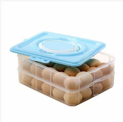 Wishbone 48 Grid Double layer Eggs Storage Box Large Capacity Egg Box Egg Container Fridge Door Shelf