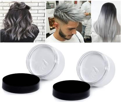 MYEONG One-time Hair Color Temporary Color Hair Wax for Perfect Hair White Wax , White