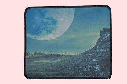 Aarohi Moon Printed Gaming Mouse Pad For Computer / Laptop (MOON3) Non Slip Base Mousepad
