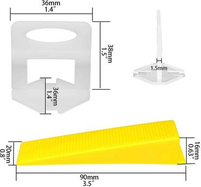 Flemingo Enterprise Floor Plier Tile Locator Leveling System Wedges 100-Piece Reusable Wedges Multi Utility Plier