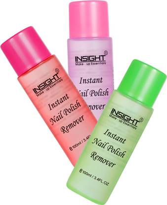 Insight Instant Nail Polish Remover (Apple, Strawberry & Lemon) 100ml Each