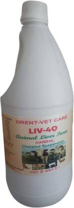 ORENT VET CARE Animal Feed Supplement Liv 40 Harbal Liver Tonic 1 LTR Pet Health Supplements