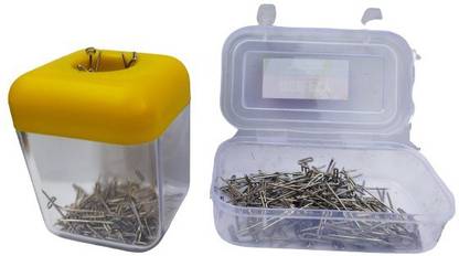 CLAPPERZZ Pin-O-Clip Holder With T-Shaped Pins Small Pin Clip Dispenser