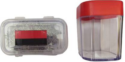 CLAPPERZZ Multipurpose Magnetic Office/Home/School Stationery PIN Clip Dispenser With Pins Small Pin Clip Dispenser