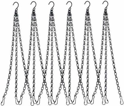 Kiyansh Lara 50 CM Hanging Chains, Flower Pot Chain Garden Plant Hanger 3 Point Plant Container Set