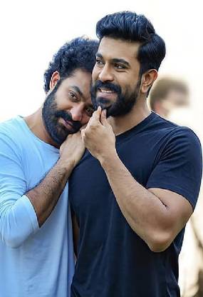 rrr actor charan jr ntr mega power star ntr ram charan ramcharan tarak telugu actor telugu movie wallpaper Poster Paper Print