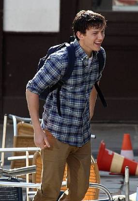 tom tom holland holland actor spider man spider man far from home set candids wallpaper Poster Paper Print
