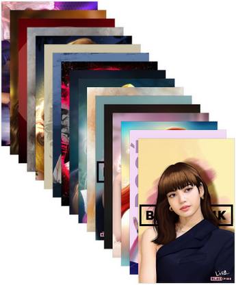 Pack of 17 Blackpink Fan-art Photo cards collection, HD+ Quality, (4.1 x 5.8 Inch) (Size - A6) Photographic Paper