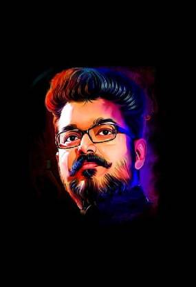 vijay indian indian actor joseph vijay tamil tamil actress thalapathy wallpaper Poster Paper Print