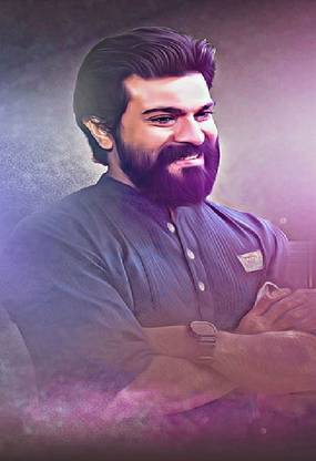 ram charan actor mega powerstar ramcharan rrr telugu actor tollywood wallpaper Poster Paper Print