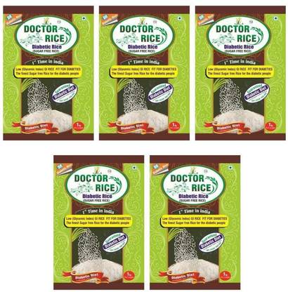 DOCTOR RICE Diabetic White Rice/ Weight Loss /Sugar Free/ Diet Rice(5 KG) Steam Rice (Medium Grain, Raw)