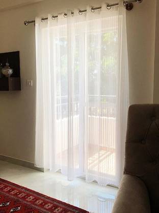 ARPEX 150 cm (5 ft) Door PVC Semi Transparent Curtain Single Curtain