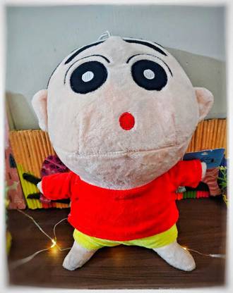 FluffyToons Shinchan Toy Super soft clothes can be changed Shinchan (Red)  - 35 cm